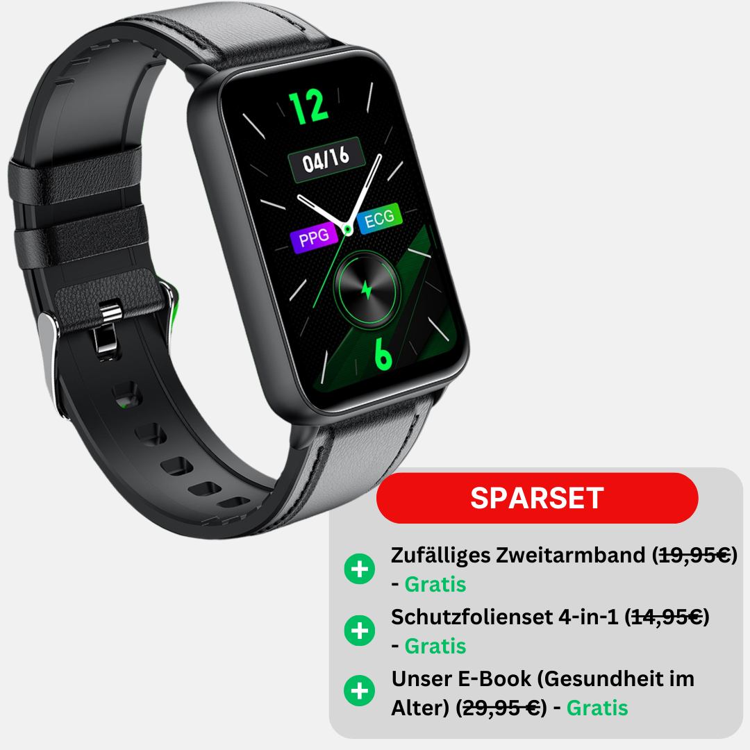 Kardena® CARE Pro 4 mit SOS-Funktion & Blutanalyse (Sparset)