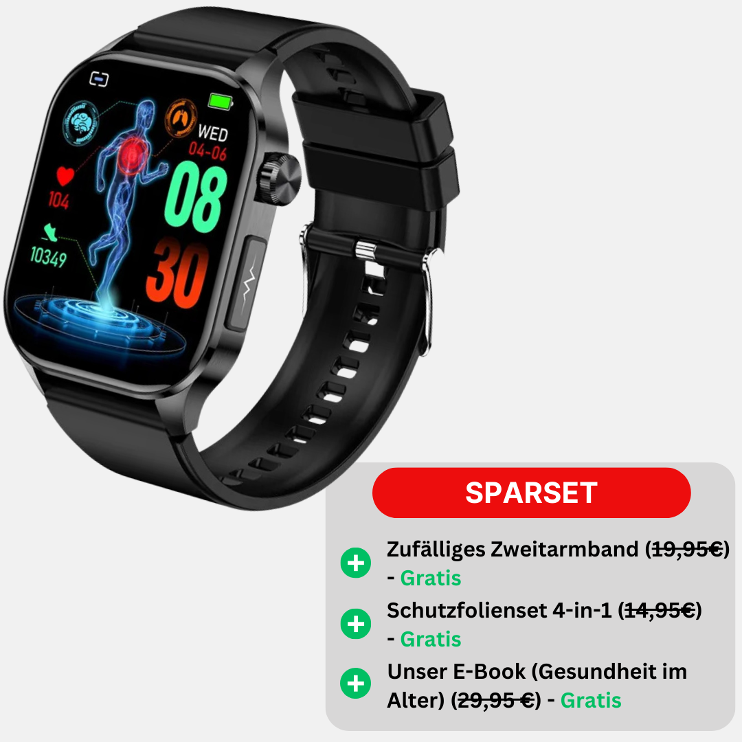 Kardena® CARE Pro 4 mit SOS-Funktion & Blutanalyse (Sparset)