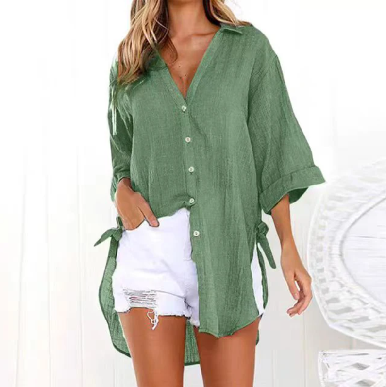 Sienna | Long Sleeve Shirt with Side Ties