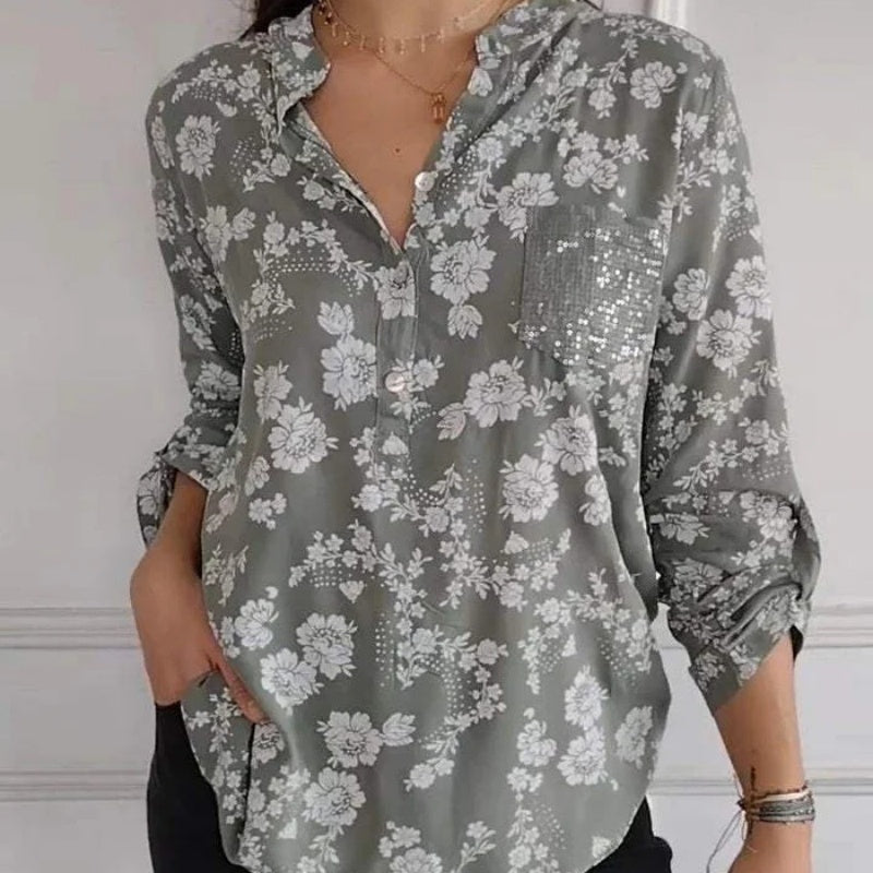 Sienna | Long-Sleeve Floral Blouse