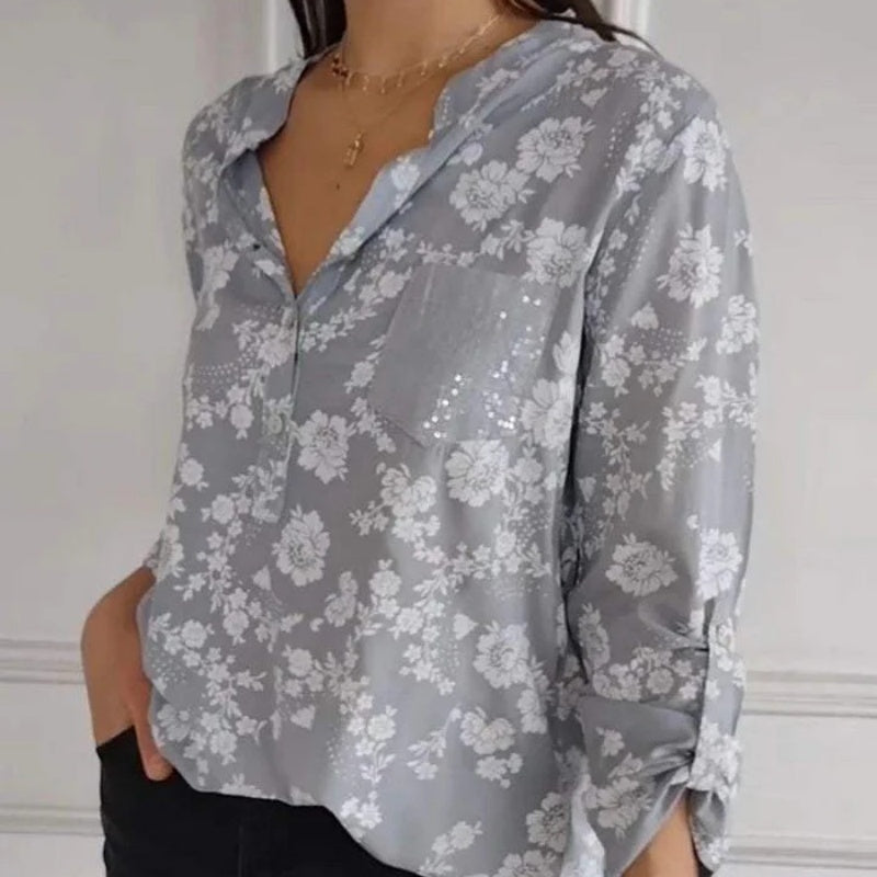 Sienna | Long-Sleeve Floral Blouse