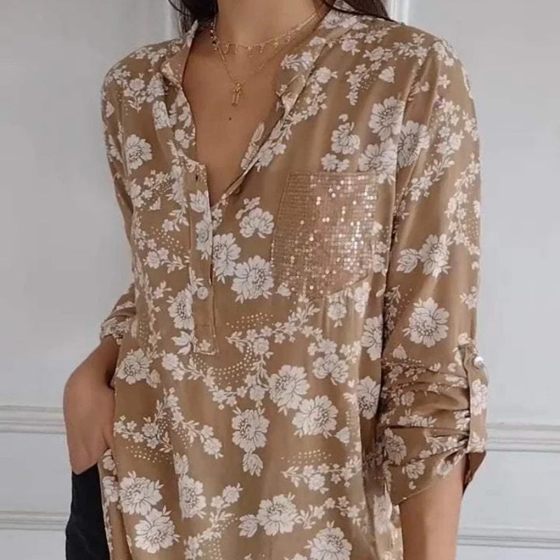 Sienna | Long-Sleeve Floral Blouse