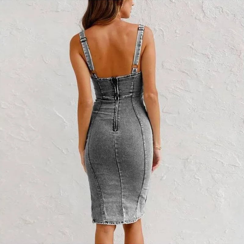 JULIA I TRENDIGES DENIM-KLEID