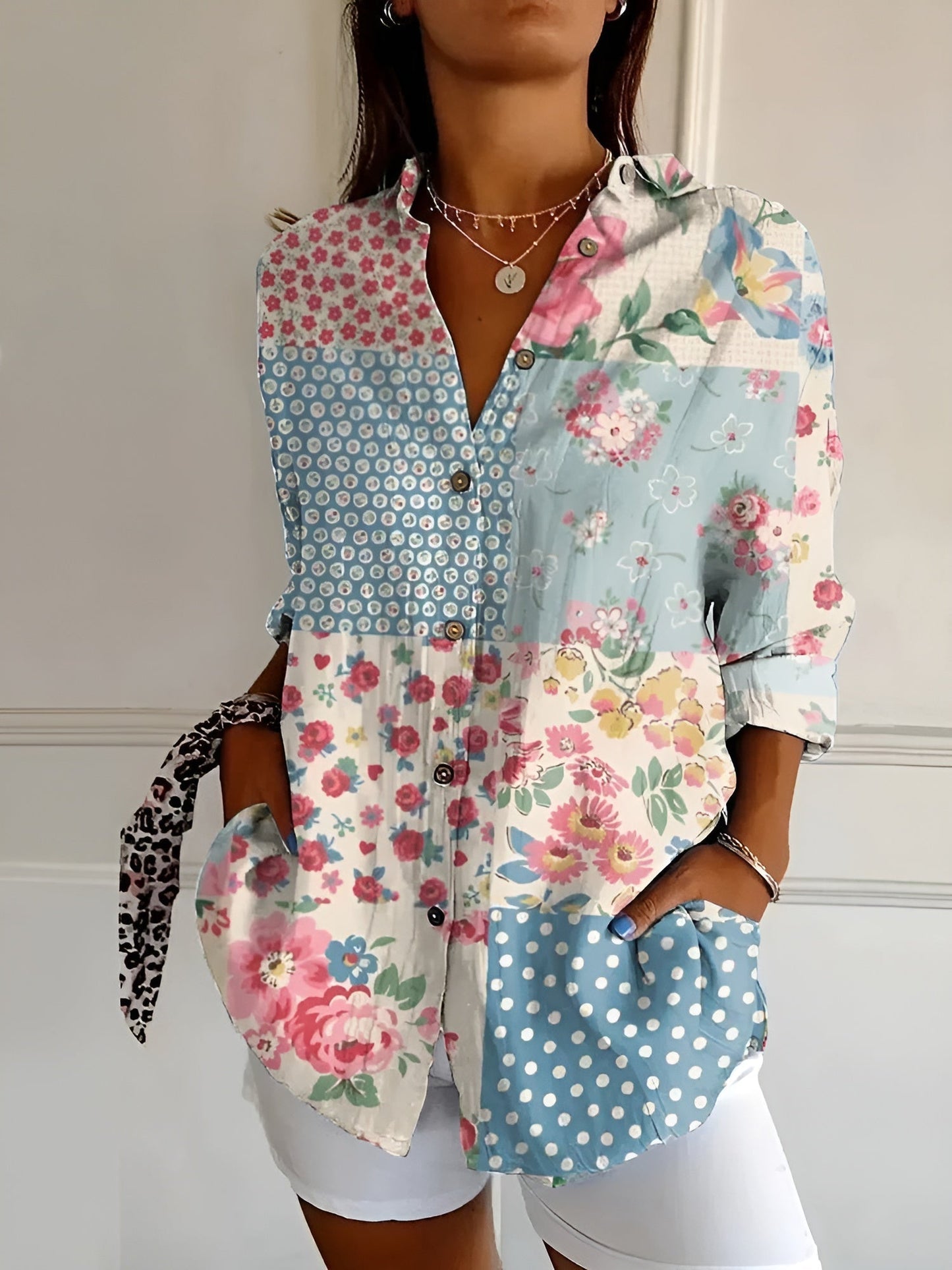 Vivienne | Floral Button-Up Blouse