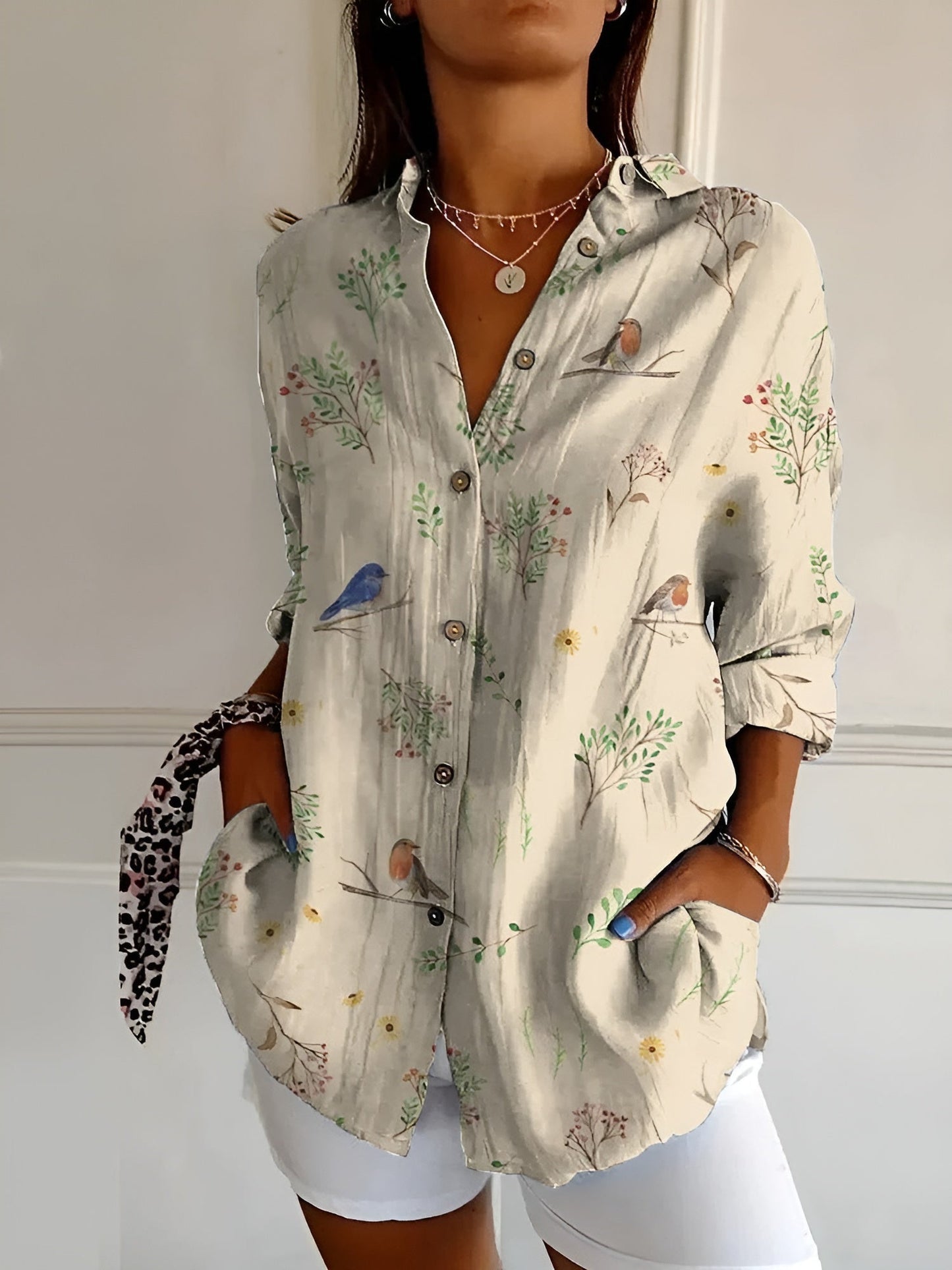 Vivienne | Floral Button-Up Blouse
