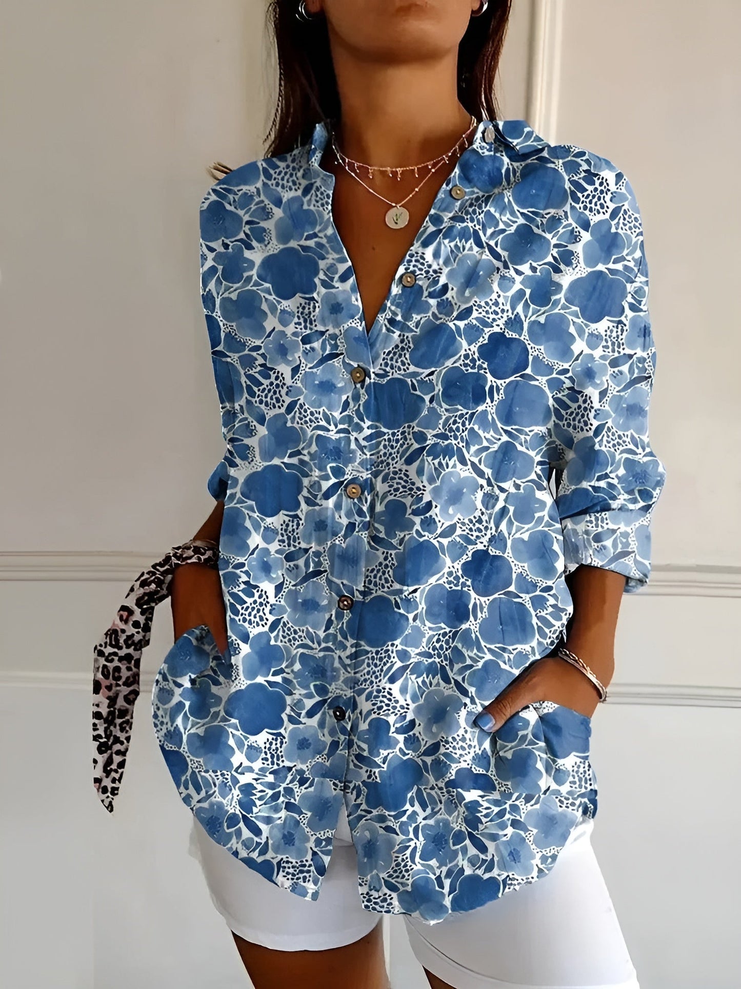 Vivienne | Floral Button-Up Blouse
