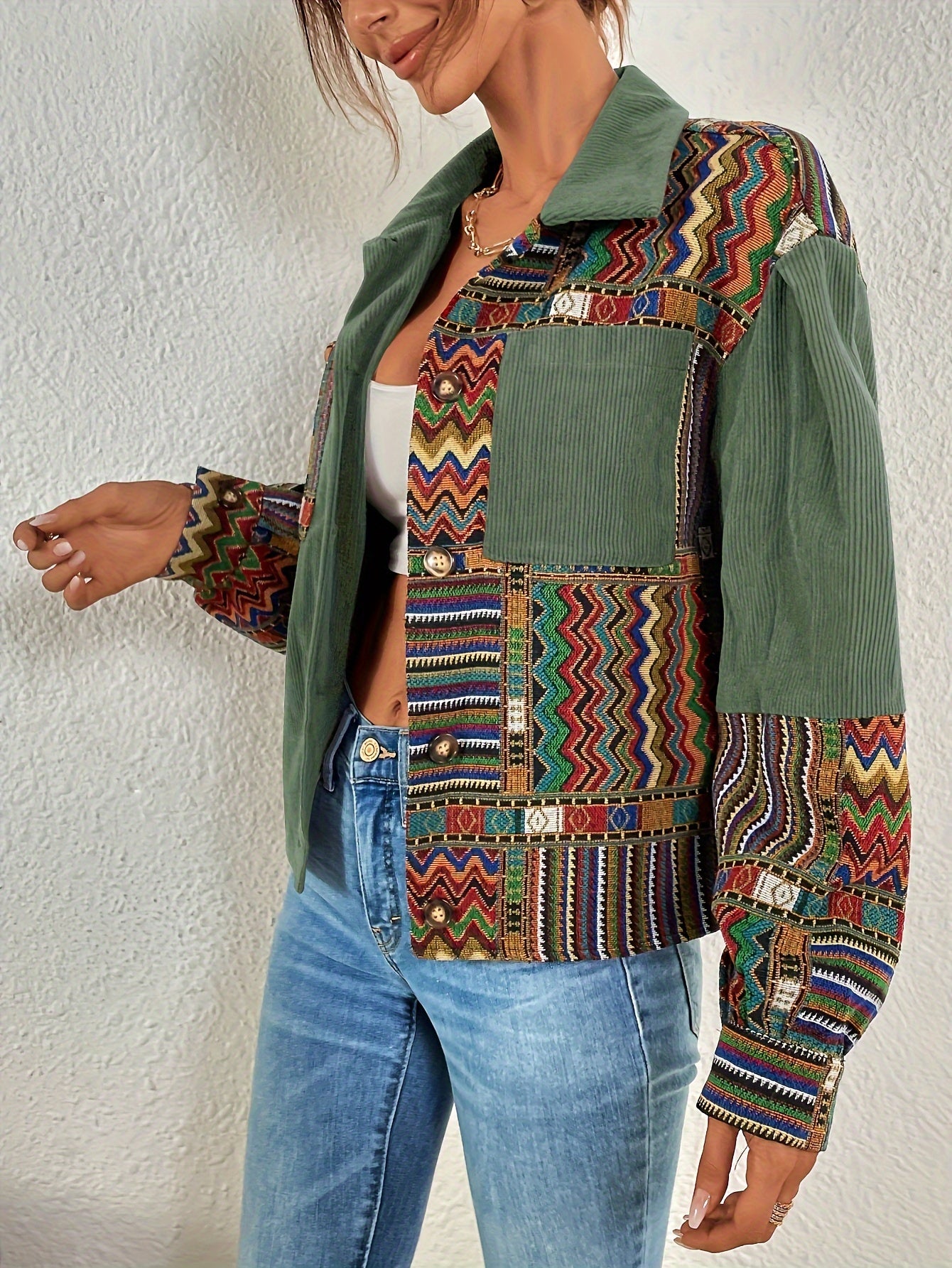 ZELINA I KORDJACKE MIT ETHINENDRUCK