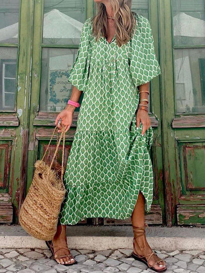 LYDIA I BOHEMIAN BEDRUCKTES MAXIKLEID