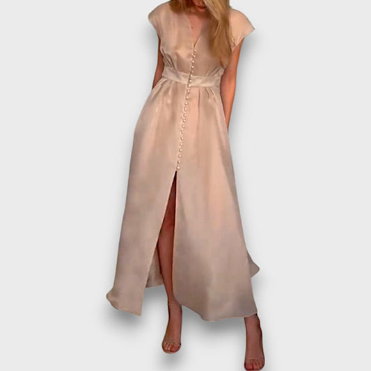 Vivelle – Fließendes Kleid mit dezentem Schlitz