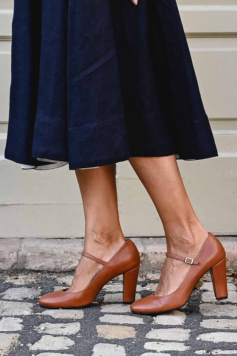 ELKE I VINTAGE-LEDER-PUMPS