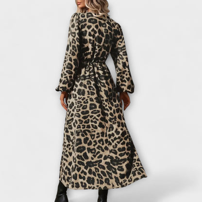 NATALIE I KLEID MIT LEOPARDENMUSTER