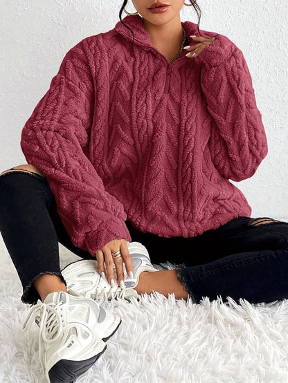 ROSWITHA I FLEECE-STRICKPULLOVER