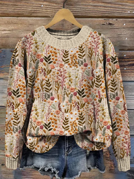 NORA™ | BEQUEMER BLUMEN PULLOVER