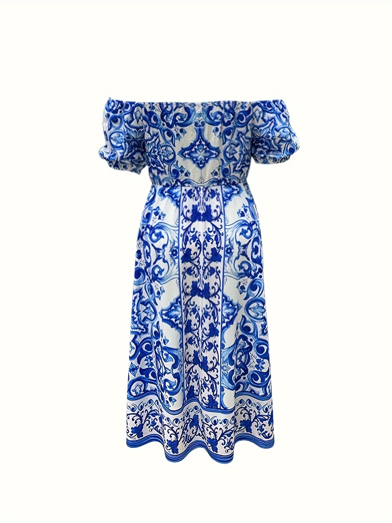 XANTHIS I SCHULTERFREIES BEDRUCKTES KLEID