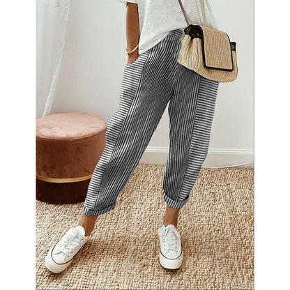 Striped Trousers - Light and Flowing - Perfect for Sunny Days