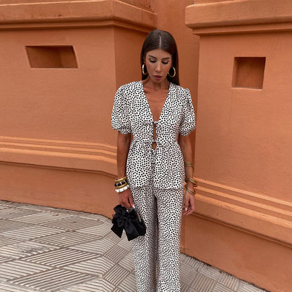URSULA I BEDRUCKTES OBERTEIL UND HOSE SET