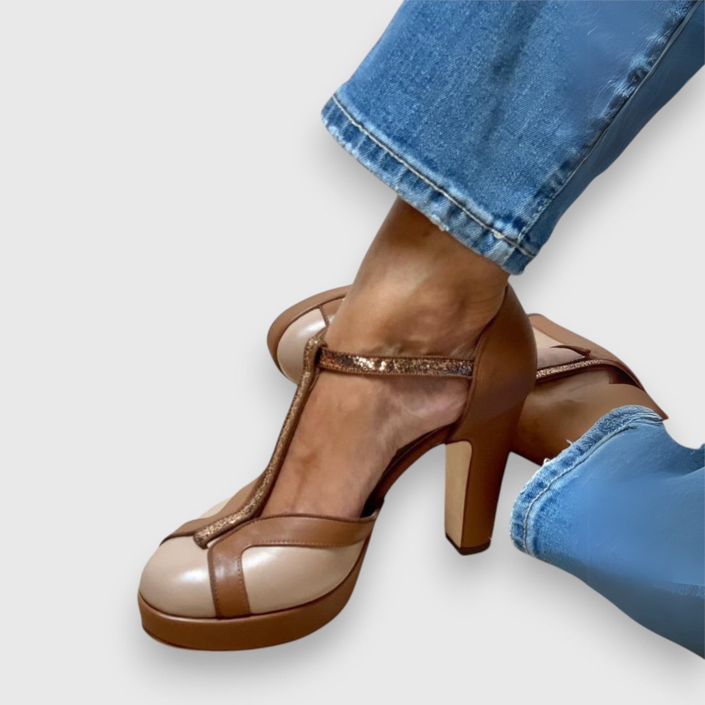 ANSWINA I RETRO-STIL HOHE ABSÄTZE