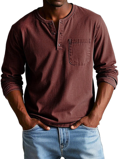 ROLAND I LÄSSIGES HENLEY-LANGARMSHIRT
