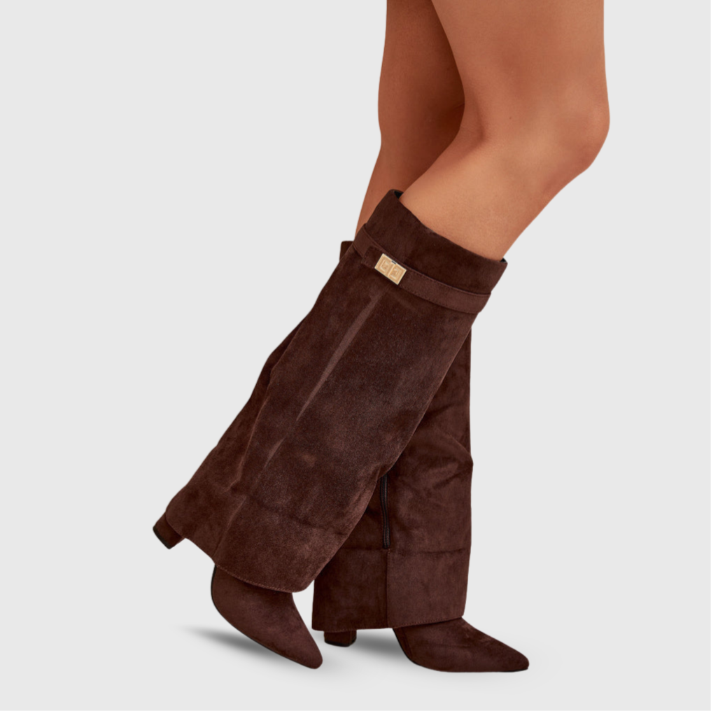 LAVINIA I VINTAGE-STIEFEL MIT HOHEM ABSATZ
