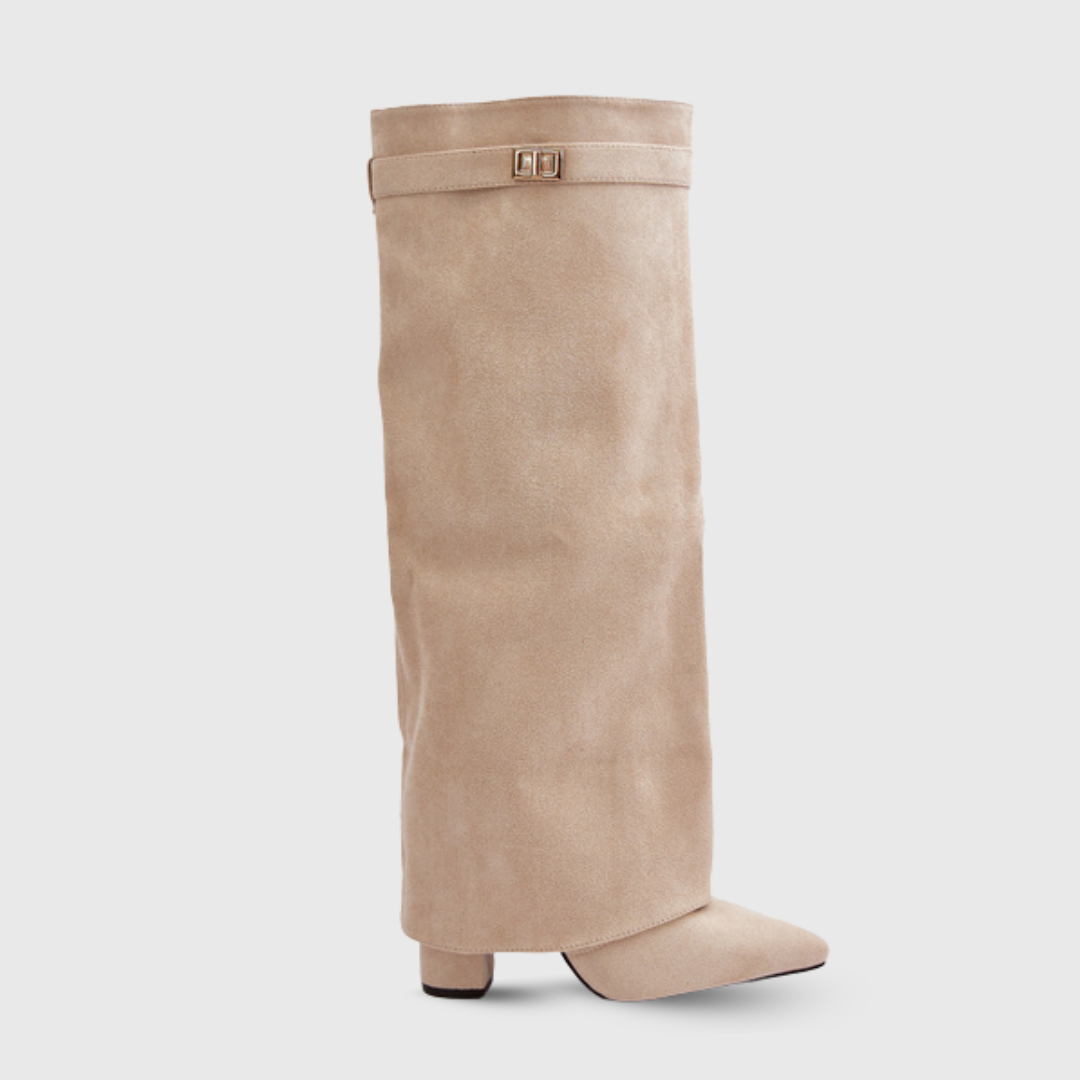 LAVINIA I VINTAGE-STIEFEL MIT HOHEM ABSATZ