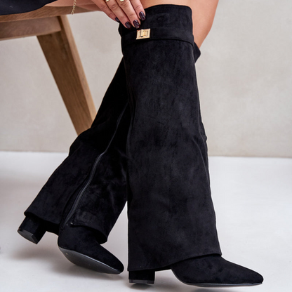 LAVINIA I VINTAGE-STIEFEL MIT HOHEM ABSATZ