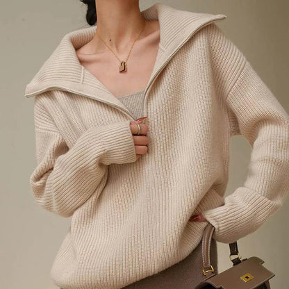 MARGIT I PULLOVER MIT KURZEM REISSVERSCHLUSS