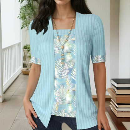 Elegante Patchwork-Bluse