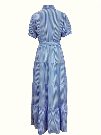 BRIONY I GESTREIFTES HEMDKLEID MIT GÜRTEL