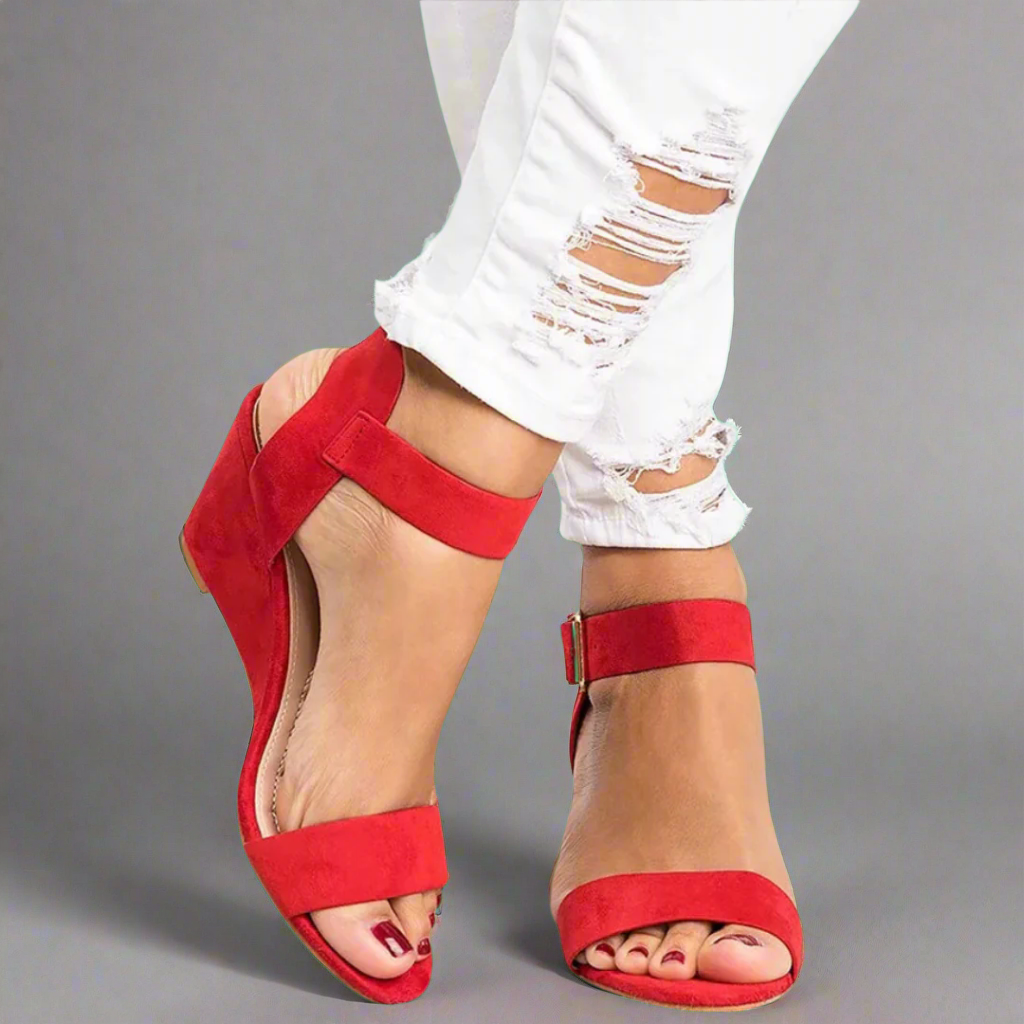 GUNDELINDE I BEQUEME KEILABSATZ-SANDALEN