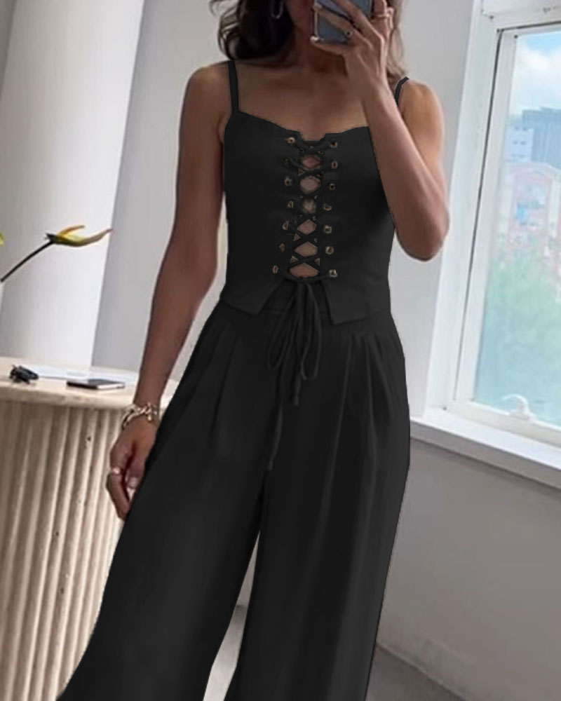 Romy™ — Zweiteiliges Set mit Top und Weitgeschnittene Hose