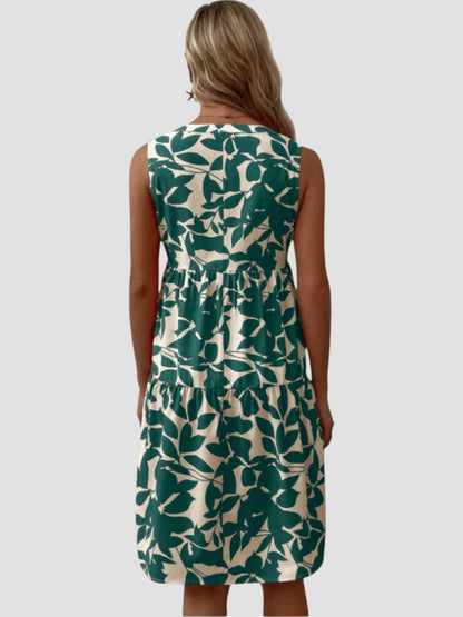 SERAPHINE I ÄRMELLOSES GEBLÜMTES KLEID