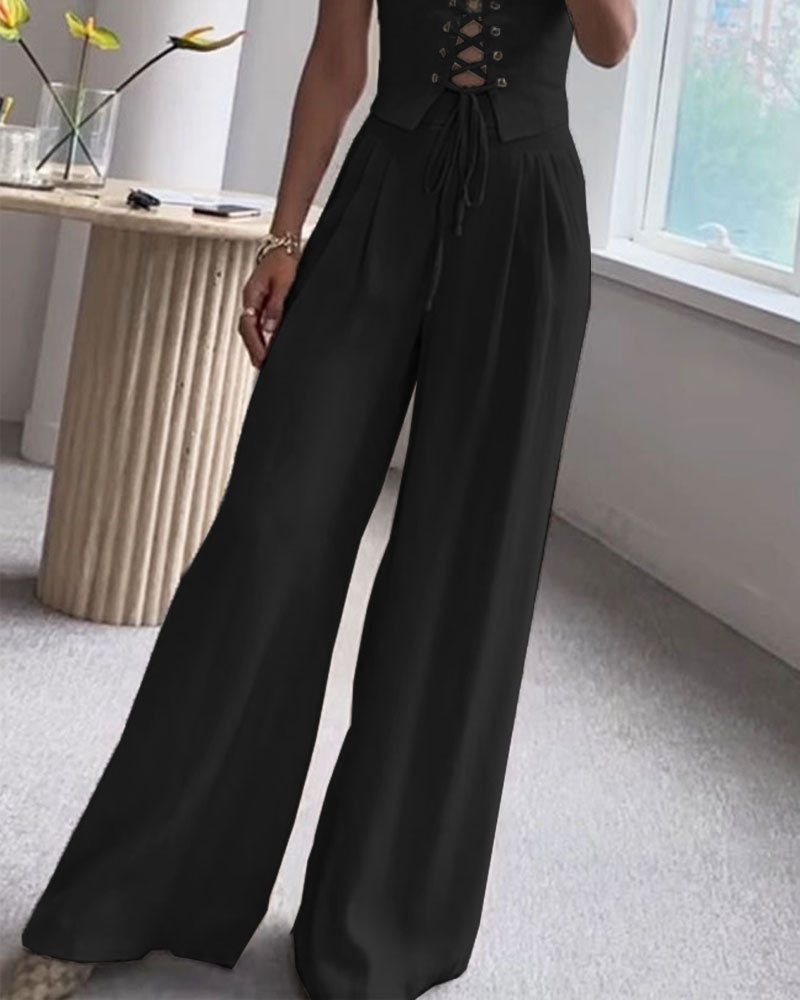 Romy™ — Zweiteiliges Set mit Top und Weitgeschnittene Hose