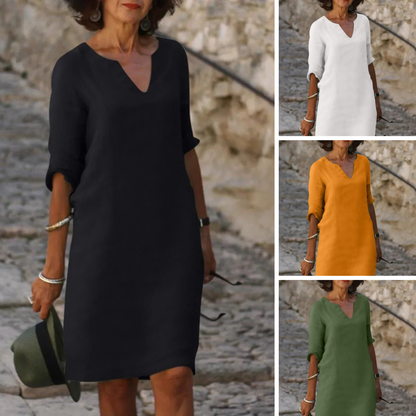 Beth™ - Lässiges Kleid mit V-Ausschnitt