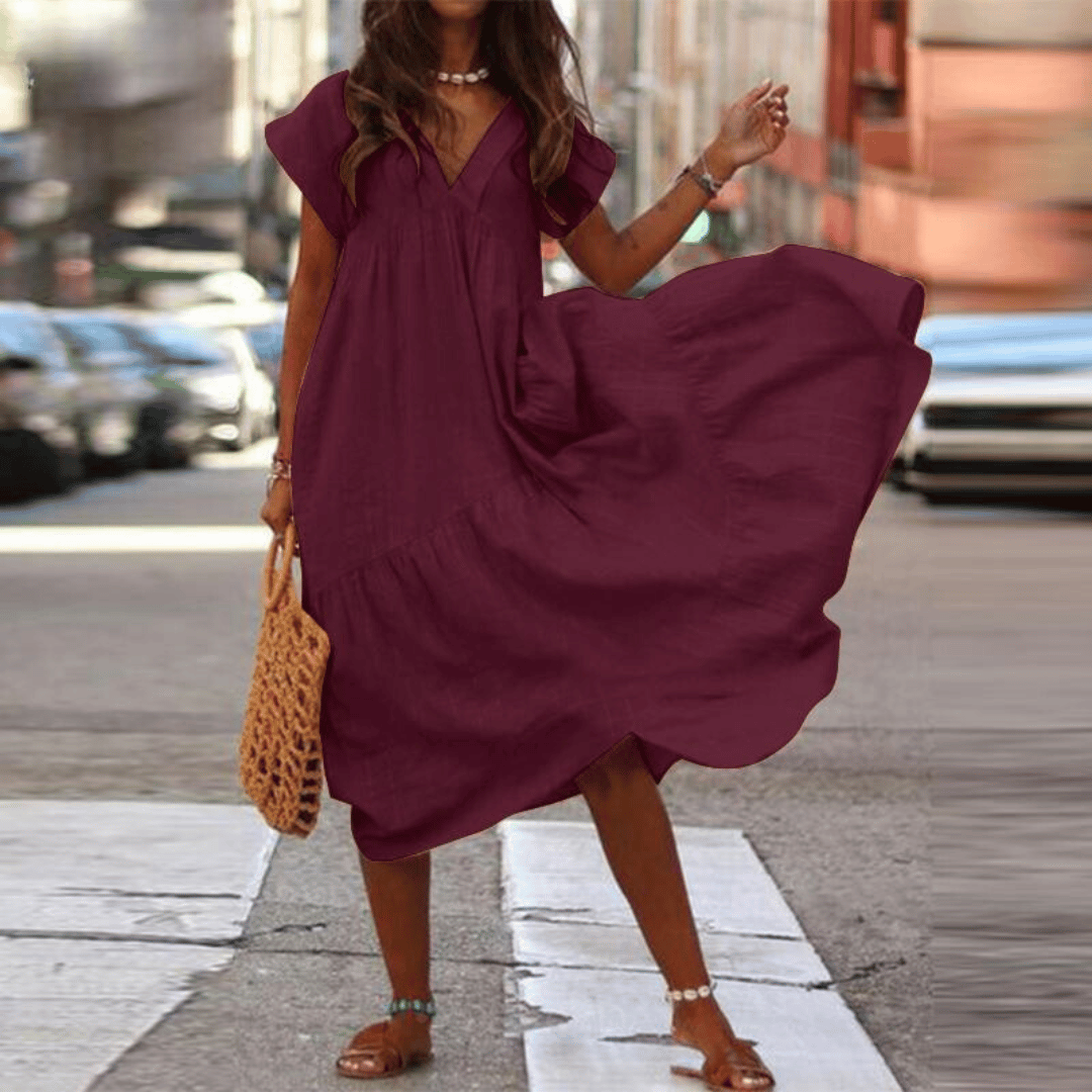 Silvia – Elegantes Kleid mit Bauchbedeckung