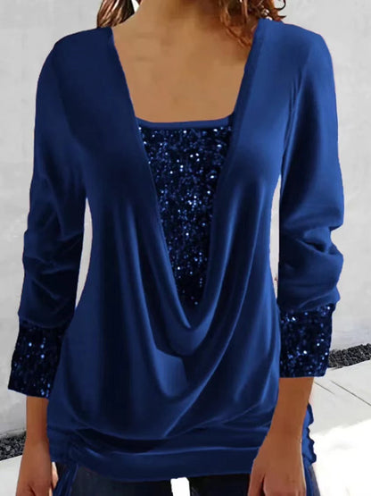 Elena | Elegant Sequin Blouse