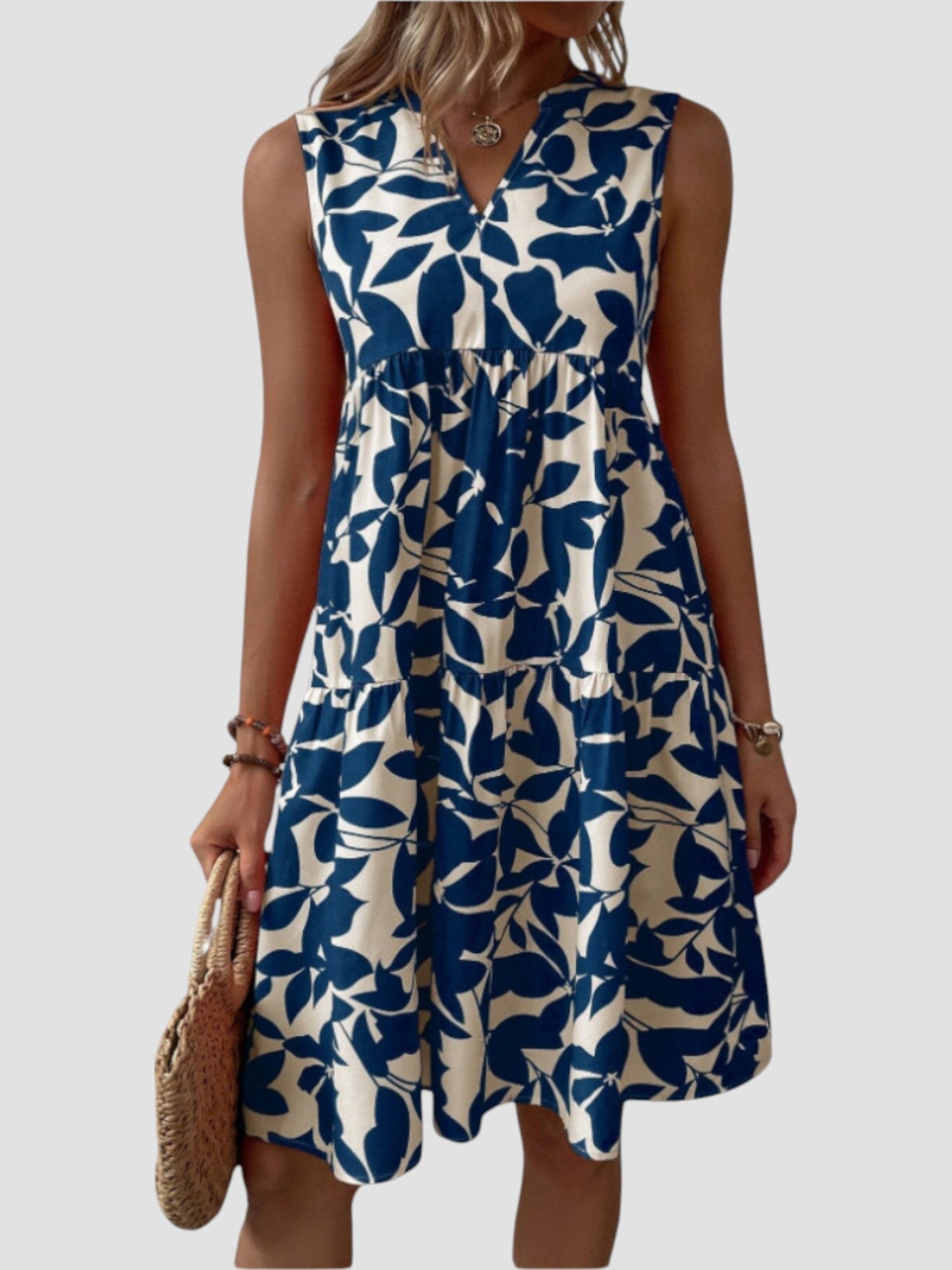 SERAPHINE I ÄRMELLOSES GEBLÜMTES KLEID