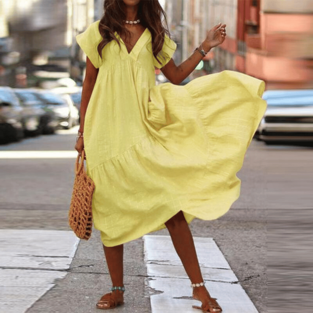 Silvia – Elegantes Kleid mit Bauchbedeckung