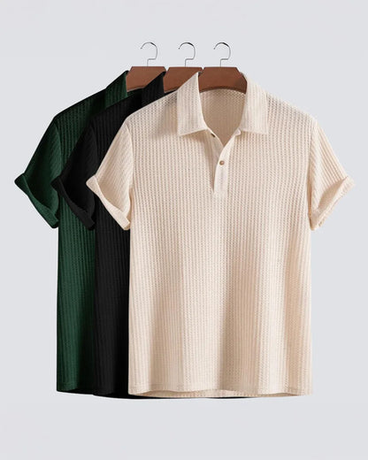 MARTEN I STRUKTURIERTES POLOSHIRT