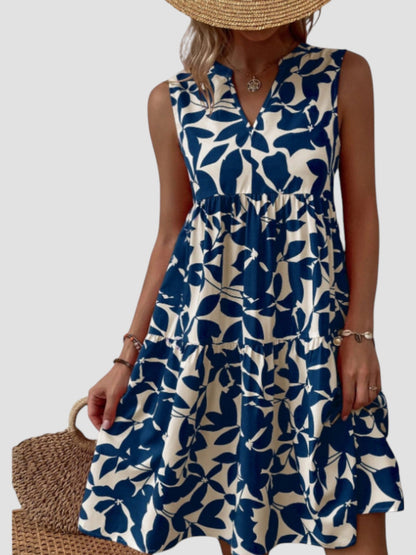 SERAPHINE I ÄRMELLOSES GEBLÜMTES KLEID