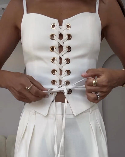 Romy™ — Zweiteiliges Set mit Top und Weitgeschnittene Hose