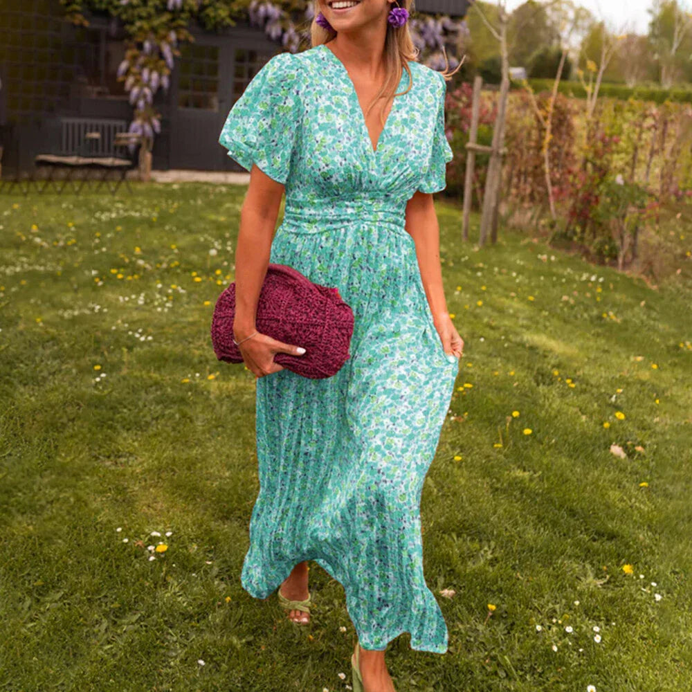 MERLE I BLUMIGES MAXIKLEID