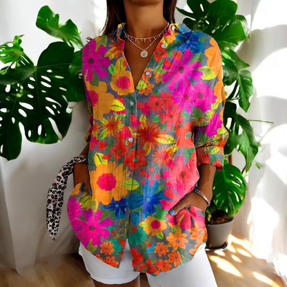 SIDONIA I VINTAGE-LANGARM-BLUSE