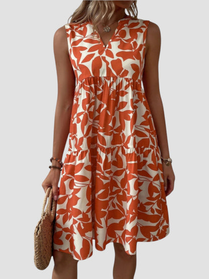 SERAPHINE I ÄRMELLOSES GEBLÜMTES KLEID