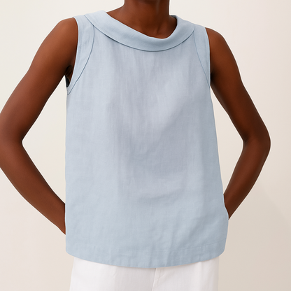 Lila | Sleeveless Linen Blouse