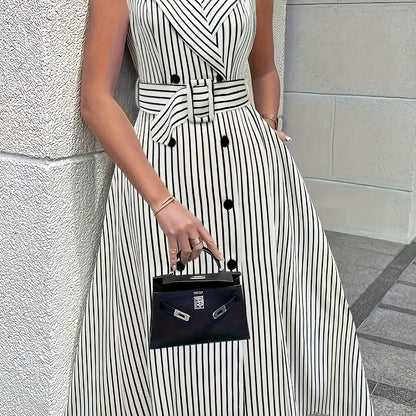 ANSWINA I GESTREIFTES VINTAGE MIDIKLEID