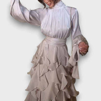Valette – Fliessendes Maxikleid mit Volantdrama