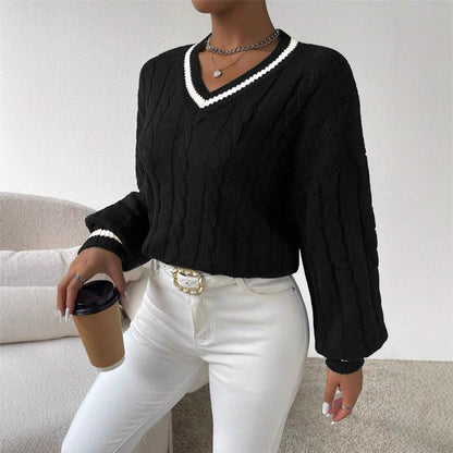 CLARISSA I V-AUSSCHNITT STRICKPULLOVER