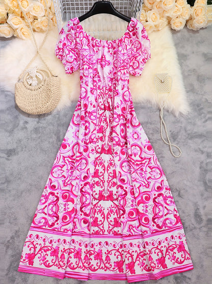 XANTHIS I SCHULTERFREIES BEDRUCKTES KLEID