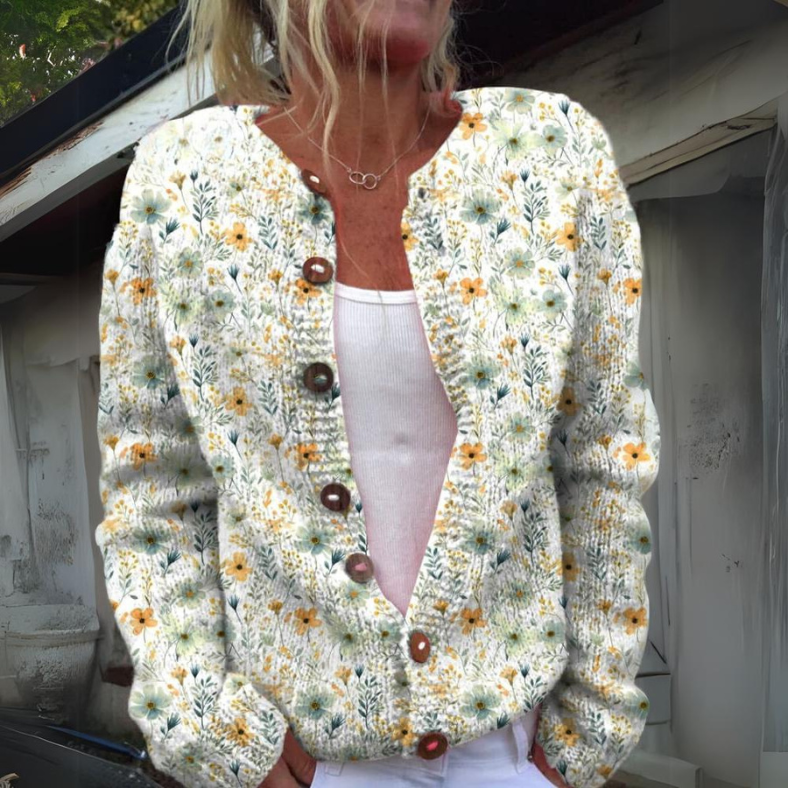 LEILANI I WARME BLUMENSTRICKJACKE