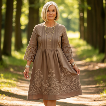 ADELINDE I VIELSEITIGES MIDIKLEID MIT 3/4-ÄRMELN